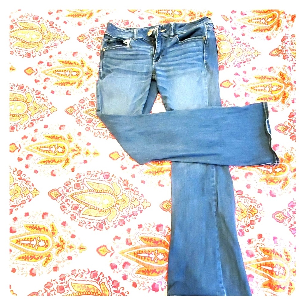 American Eagle medium wash bootcut jeans